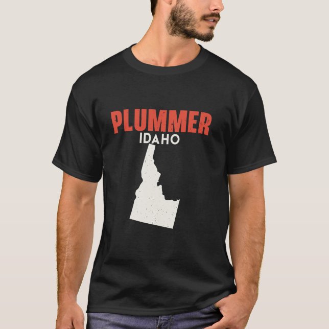 T-shirt Plummer Idaho USA State America Travel Idahoan (Devant)
