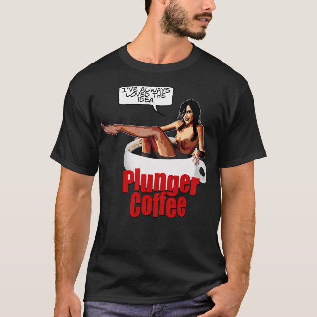 T-shirt Plunger Café 2 go cappuccino (Devant)
