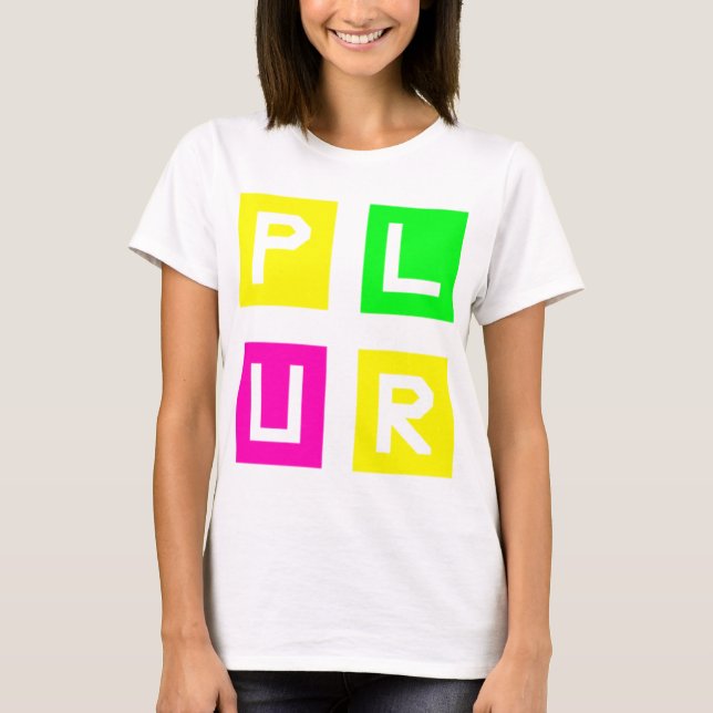 T-shirt Plur Neon Edc Edm Music House Electro (Devant)