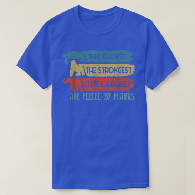 T-shirt Plus Ancien Plus Fort Alimenté Par Végétan Ve Plan (Design devant)