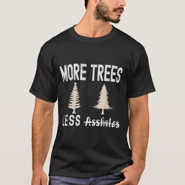 T-shirt Plus d'arbres moins de trous Pull de Noël laid  (Devant)