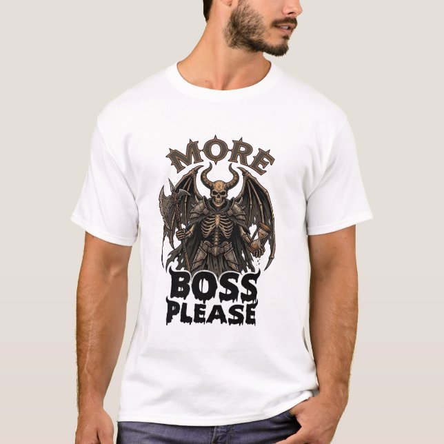 T-shirt Plus de Boss S'il Vous Plaît Halloween Démon Squel (Devant)
