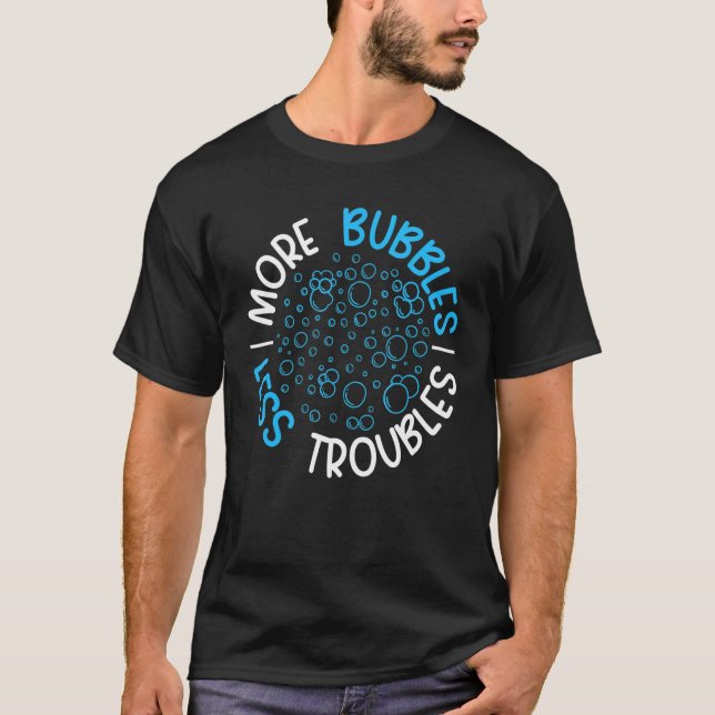 T-shirt Plus de bulles Moins de problèmes Boite de savon S (Devant)