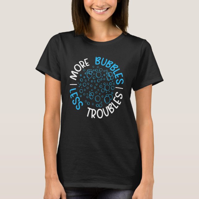 T-shirt Plus de bulles Moins de problèmes Boite de savon S (Devant)