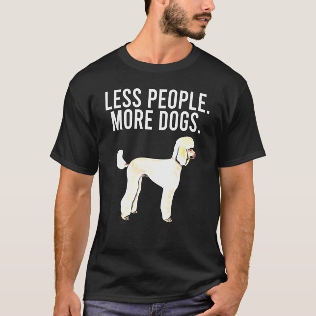 T-shirt Plus de chiens Poodle Introvert (Devant)