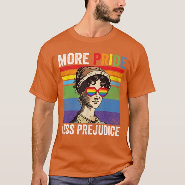 T-shirt Plus de fierté moins de préjugés Cadeau du Mois de (Devant)