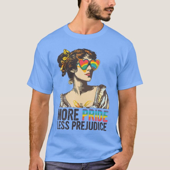 T-shirt Plus de fierté moins de préjugés Mois de la fierté (Devant)