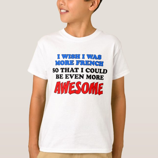 T-shirt Plus de français plus génial (Devant)