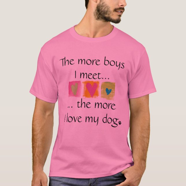 T-shirt Plus de garçons que je rencontre…. (Devant)