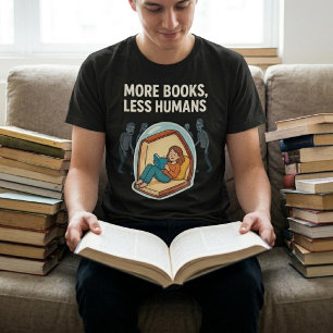 T-shirt Plus De Livres, Moins D'Humains. Lecture