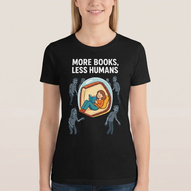 T-shirt Plus de livres, moins d'humains. Lecture (Créateur téléchargé)