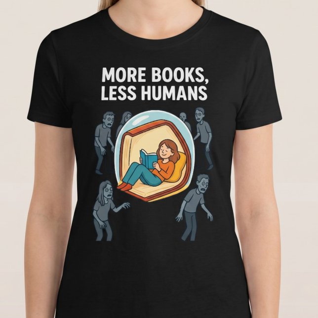 T-shirt Plus de livres, moins d'humains. Lecture (Créateur téléchargé)