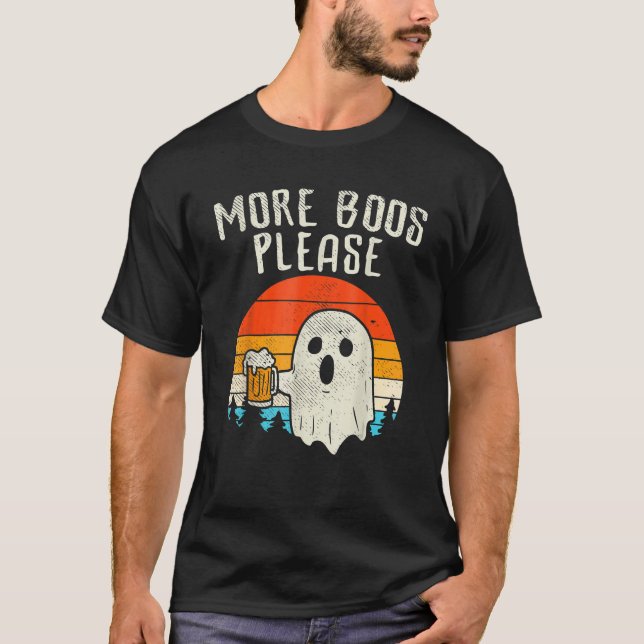 T-shirt Plus De Livres S'Il Vous Plaît Ghost Bière Hallowe (Devant)