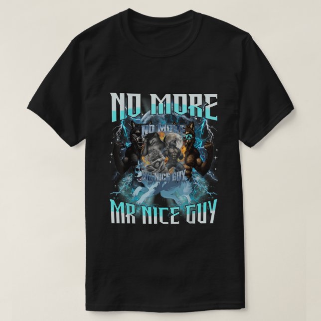 T-shirt Plus de Monsieur Gentil Mème de Loup Alpha Drôle P (Design devant)