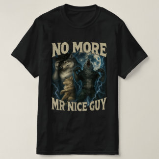 T-shirt Plus de Monsieur Gentil Mème de Loup Alpha Drôle P