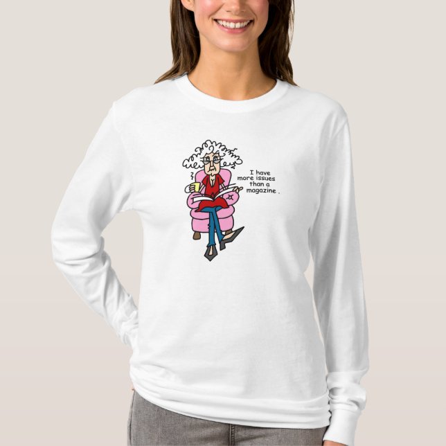 T-shirt Plus de numéros qu'un Humour de magazine (Devant)