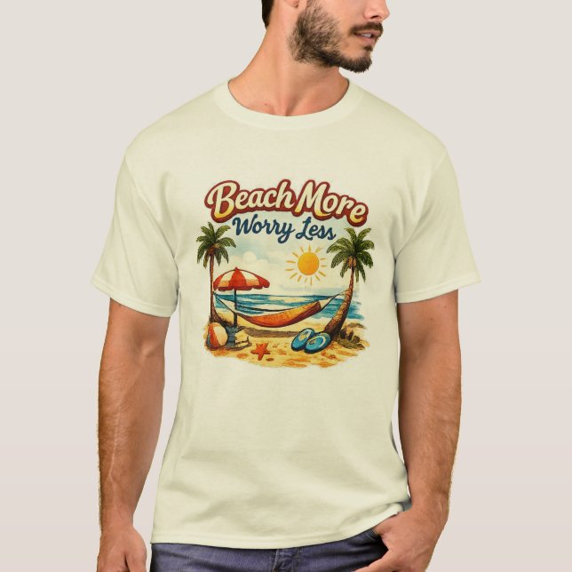 T-SHIRT PLUS DE PLAGE MOINS DE SOUCIS (Devant)