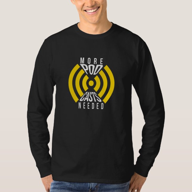 T-shirt Plus de podcasts nécessaires (Devant)