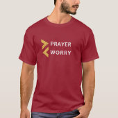 T-shirt Plus de prière Moins de souci Minimaliste foi chré (Devant)