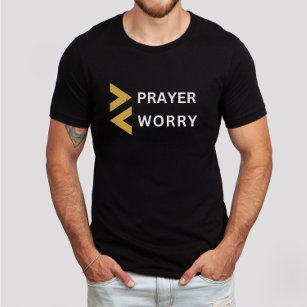 T-shirt Plus de prière Moins de souci Minimaliste foi chré