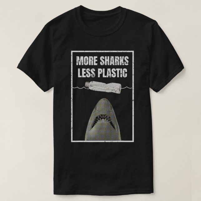 T-shirt Plus de requins Moins de Surf de conservation en p (Design devant)