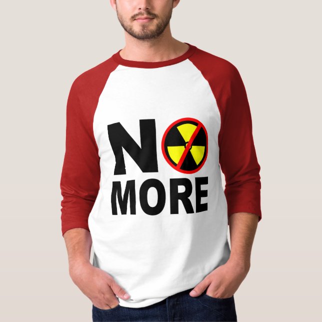 T-shirt Plus de slogan anti-nucléaire (Devant)