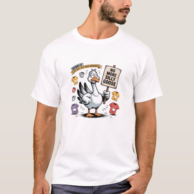 T-shirt Plus de stupide oie – Drôle de protestation de l'o (Devant)