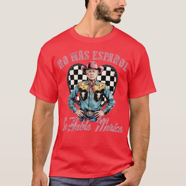 T-shirt Plus d'espagnol n'est parlé 'Merica (Devant)
