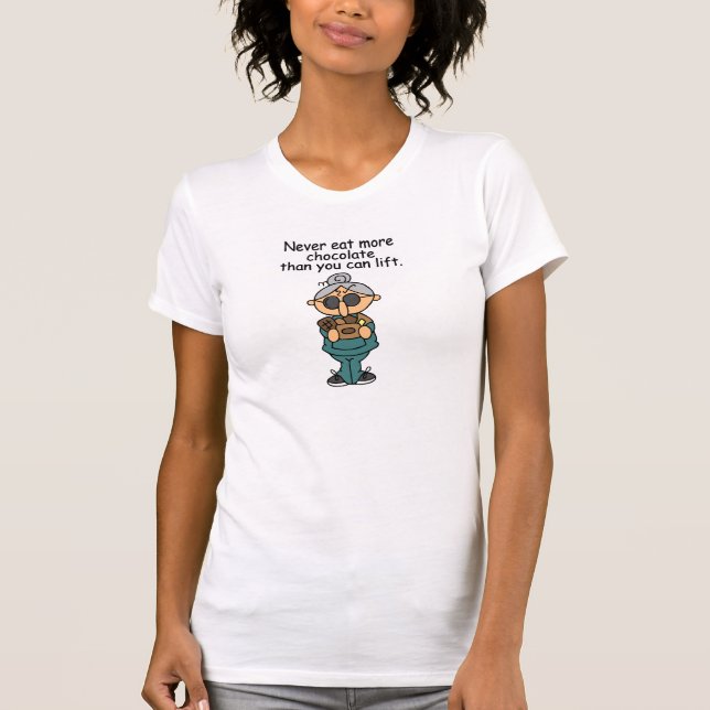 T-shirt Plus d'Humours au chocolat (Devant)