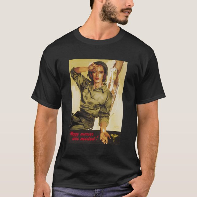 T-shirt Plus d'infirmières infirmière militaire 2ème guerr (Devant)