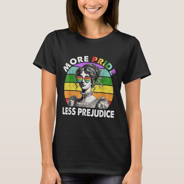 T-shirt Plus Fierté Moins Préjugé Mois De Fierté Lgbtq Gay (Devant)