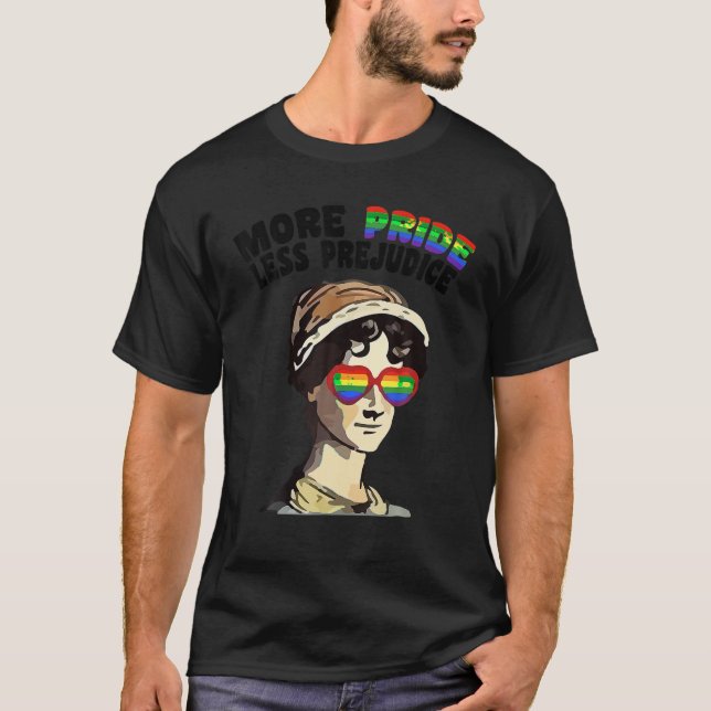 T-shirt Plus Fierté Moins Préjugés Lgbt Fière Ally Fierté  (Devant)