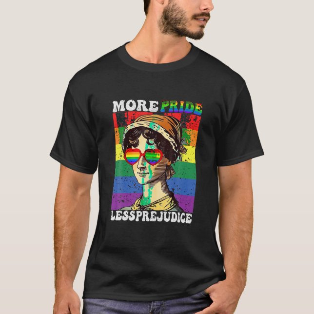 T-shirt Plus Fierté Moins Préjugés Lgbt Gay Fière Ally Fie (Devant)