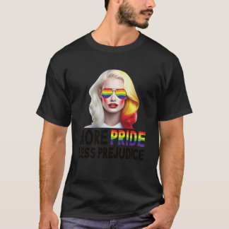 T-shirt Plus Fierté Moins Préjugés Lgbt Gay Fière Ally Fie