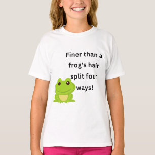 T-shirt Plus fin que les cheveux d'une grenouille scintill