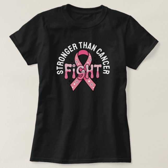 T-shirt Plus fort que le cancer (Design devant)