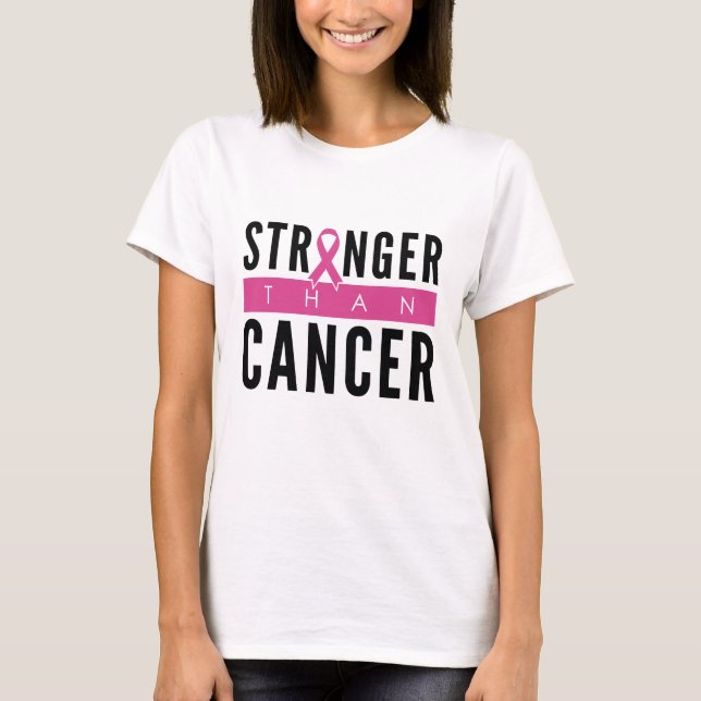 T-shirt Plus fort que le cancer (Devant)