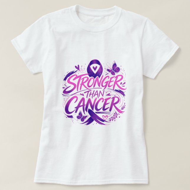 T-Shirt Plus Fort que le Cancer (Design devant)