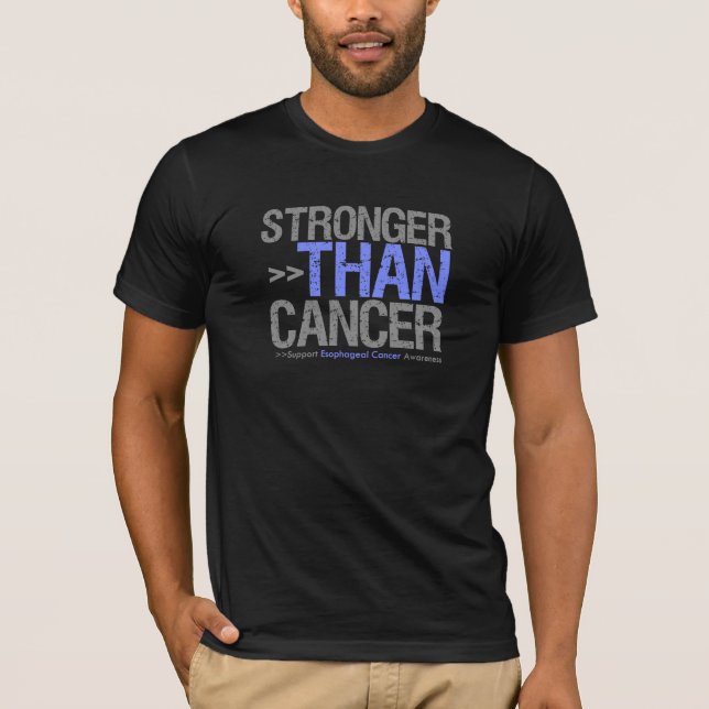 T-shirt Plus fort que le Cancer - Cancer oesophagien (Devant)