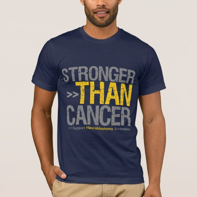 T-shirt Plus fort que le Cancer - neuroblastome (Devant)