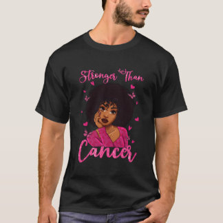 T-shirt Plus fort que le cancer nous portons K Black Breas