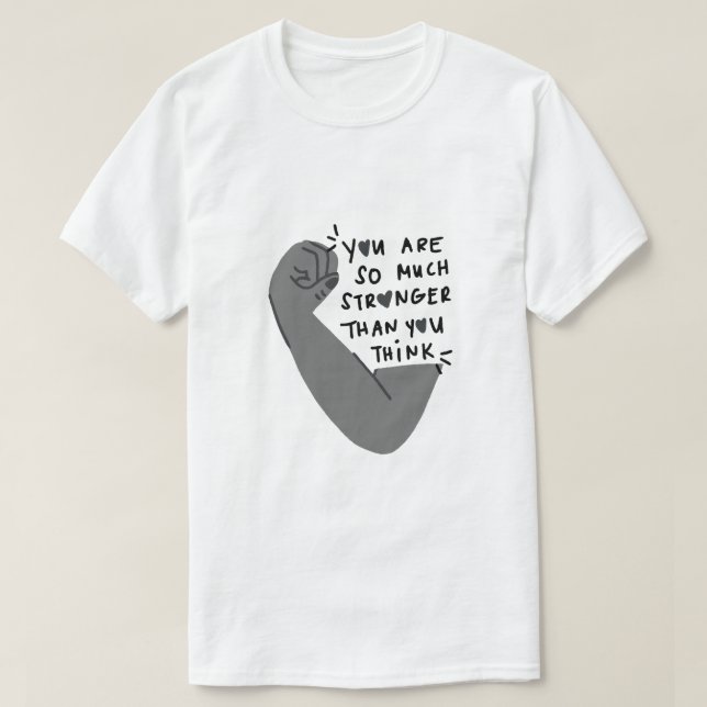 T-shirt Plus Fort que Vous ne le Pensez – Typographie de l (Design devant)