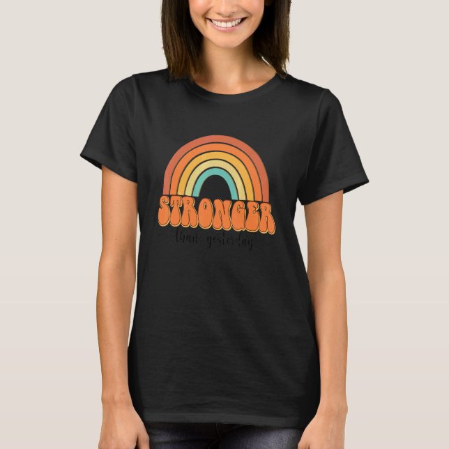 T-shirt Plus forte que hier Motivational Inspirational (Devant)