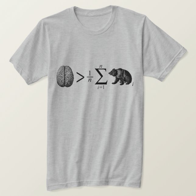 T-shirt Plus futé que l'ours moyen (Design devant)