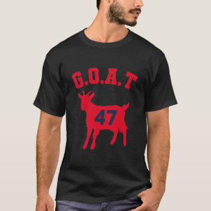 T-shirt Plus grand de tous les temps G.O.A.T Numéro 47 Jer