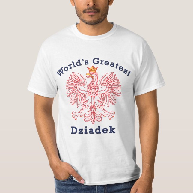 T-shirt Plus grand Dziadek Eagle du monde (Devant)