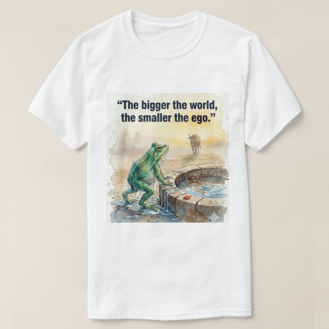T-shirt Plus grand est le monde. (Design devant)