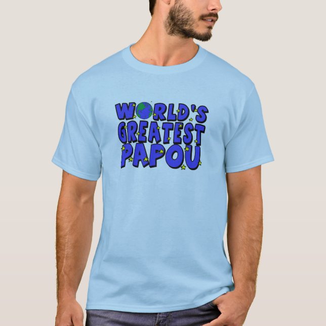 T-shirt Plus grand Papou du monde (Devant)