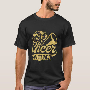 T-shirt Plus grand Pom-pom girl de ventilateur noir jaune