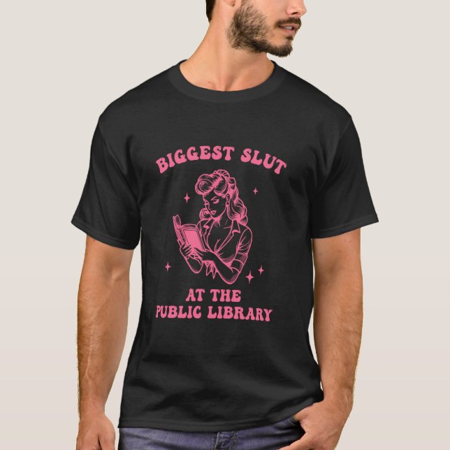 T-shirt Plus Grande S.l.u.t à La Conception De La Biblioth (Devant)